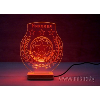 3D лед лампа Подарък за фен на ЦСКА